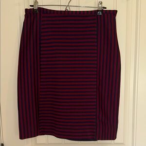 Merona Red and Blue Pencil Skirt Knee-Length Work Women’s